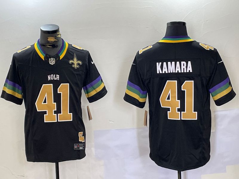 Men New Orleans Saints #41 Kamara Black Three generations 2024 Nike Vapor Limited NFL Jersey style 4->ncaa teams->NCAA Jersey